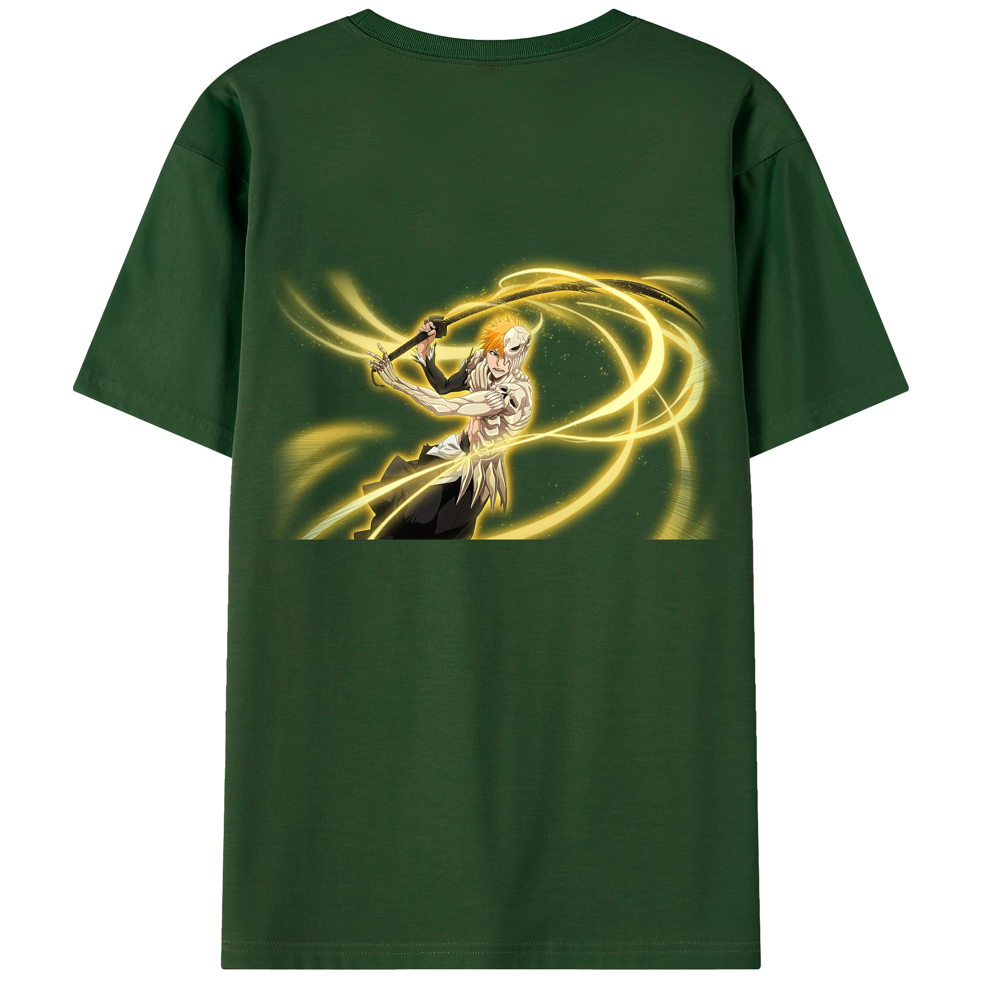 （画像用） ブリーチ 黒崎一護（くろさき いちご）BLEACH Kurosaki Ichigo 綿100％半袖Tシャツ（背面プリント）